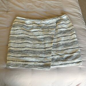 GAP Monochrome Striped Mini Skirt